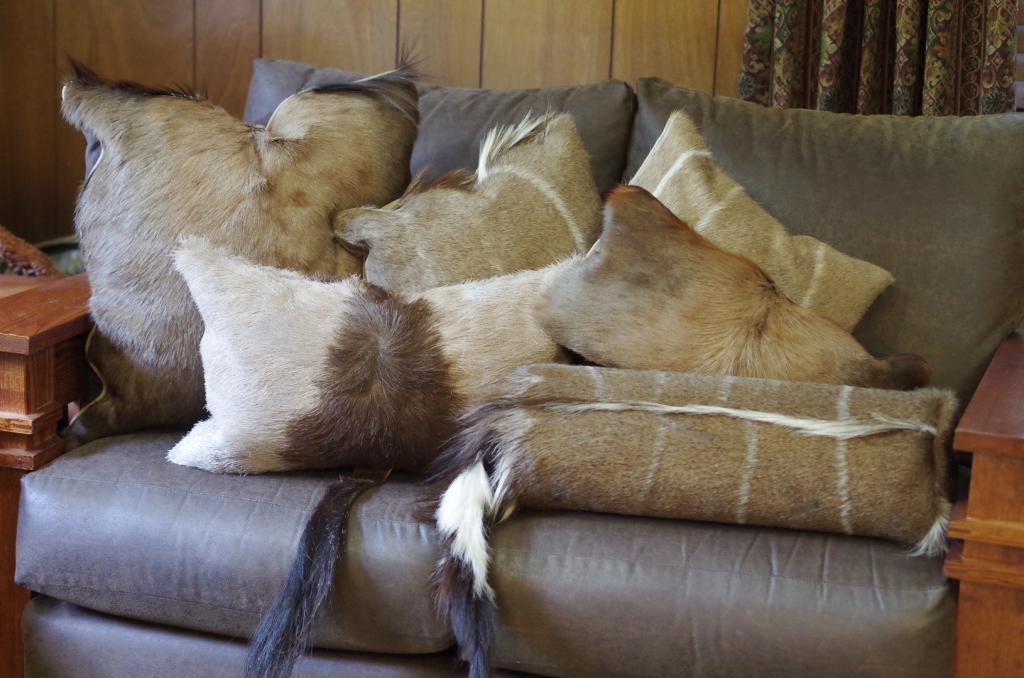 animal hide pillows